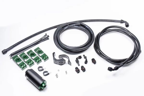Radium Engineering — Radium Engineering Toyota Supra MK4 Fuel Hanger Plumbing Kit w/ Stainless Filter - view 3